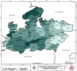 Agriculture map of Madhya Pradesh